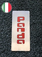 TUNING PEDANA POGGIAPIEDE POGGIAPIEDI ACCIAIO FIAT NUOVA PANDA + STAMPA UV ROSSO