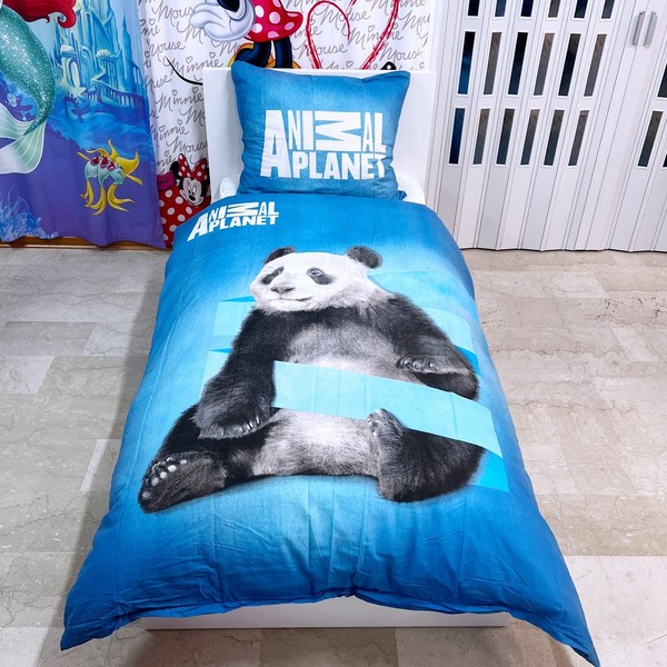 Panda Set 2 Teile Einzelbett BettwäSche 160X200Cm Kissenbezug Baumwolle Wendbar-image