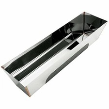 14" Stainless Steel Drywall Mud Pan Non Slip Grip Contoured Heli-arc MADE in USA