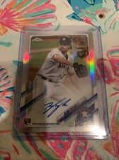 2021 TOPPS CHROME BLAKE TAYLOR AUTO REFRACTOR RC #d/499 SP ASTROS