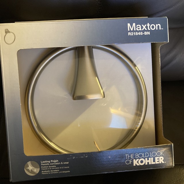 Kohler Maxton Brushed Nickel Wall Mount Towel Ring R21848bn for sale