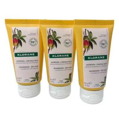 3 Pack (1.6 oz each) Klorane Nourishing Conditioner with Mango Butter New Sealed