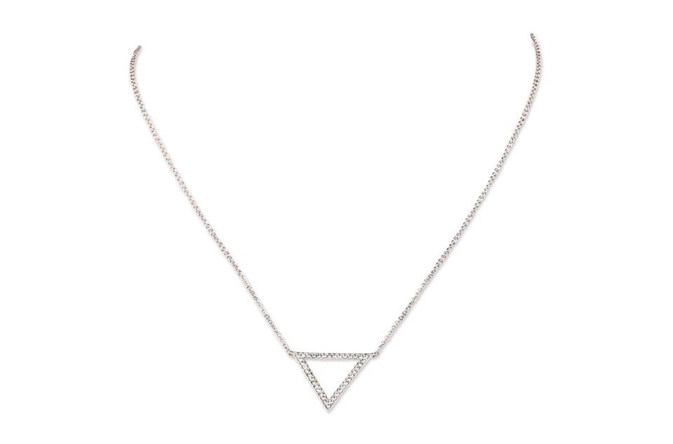 Collar Colgante Triángulo Nadri 301265 Rodio Talla Única Foto 2 de 2