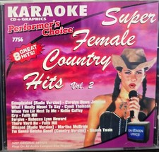 7756 FEMALE COUNTRY PERFORMER'S CHOICE SOUND CHOICE KARAOKE CDGS LOT OH