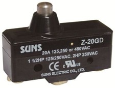 SUNS International Z-20GD Plunger 20A Micro Switch