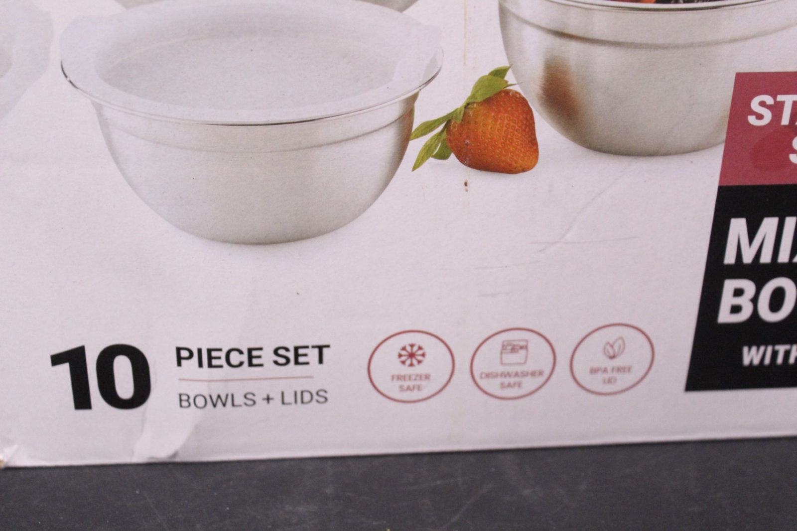 FINEDINE Stainless Steel Nesting Mixing Bowls Set With Lids BOXED B63