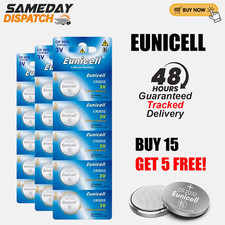 15 X Eunicell CR2032,DL2032,BR2032,KL2032, 3 VOLT LITHIUM BATTERIES