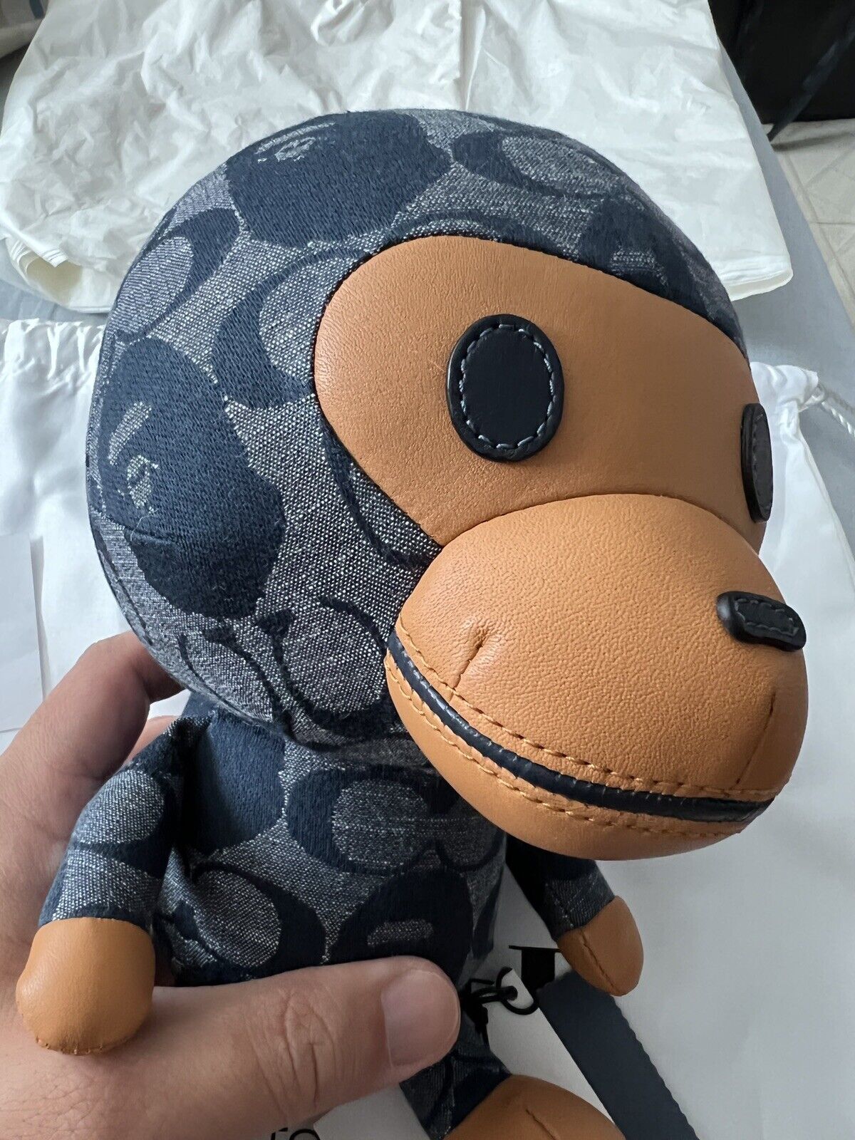 Coach x BAPE Baby Milo Leather/Canvas Doll Limited Edition! NEW