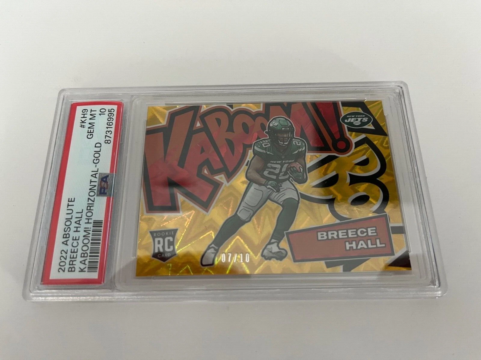 Breece Hall Panini Absolute Kaboom! Horizontal #KH9 Gold