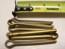 1/4" x 2" Brass Cotter Pin VINTAGE Made in USA Qty 6