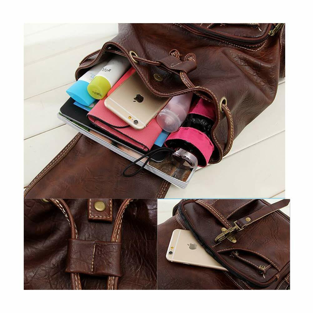 Sac à Dos Vintage En Cuir Italien – Marron – Taille 39cm – Sac Collection