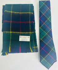 JAMES PRINGLE WEAVERS Scarf  Tie Combo 100 Wool Made in Scotland Plaid