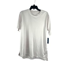 Image of Visitor Premium Men's Solid Poly Crew Neck T-Shirt L Pastel Pin Short Sleeves