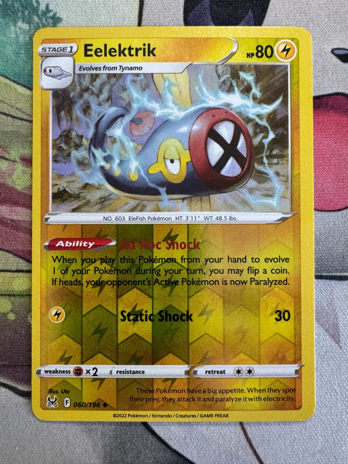 Eelektrik Reverse Holo English Pokemon TCG BKBV819