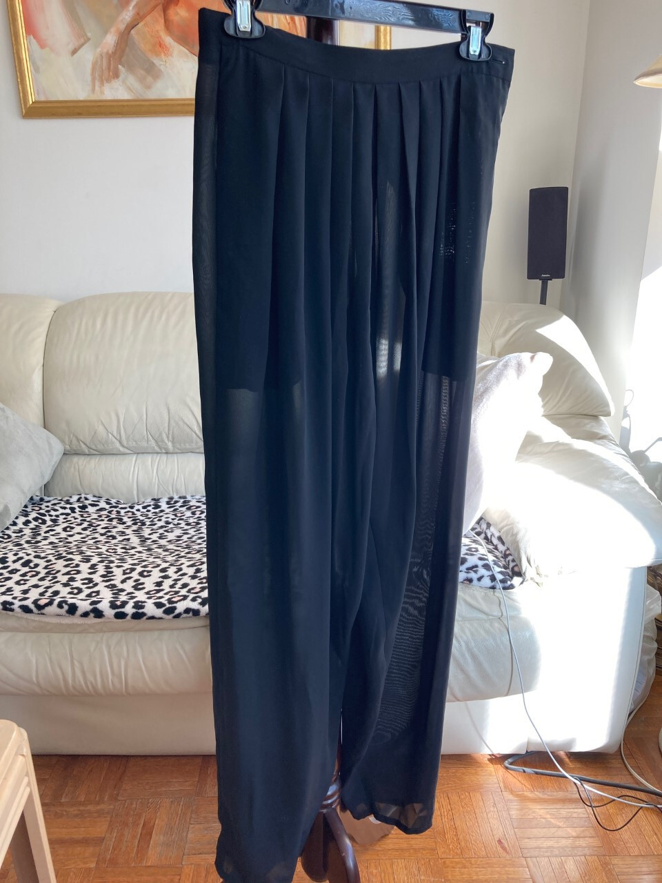 Wayne Clark 1980s Vintage Black Pleated Chiffon C… - image 5