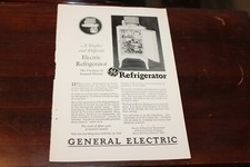 1927 GENERAL ELECTRIC REFRIGERATOR  MAGAZINE AD