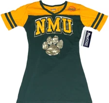 Northern Michigan University NMU Wildcats T-Shirt New! NWT Juniors SMALL 3 5