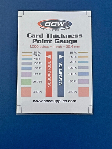 BCW Card Thickness Point Gauge (UltraPro Sleeve Included) Tool For ...
