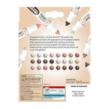 4 PCK NEW Crayola Colors of the World 24 Washable Markers