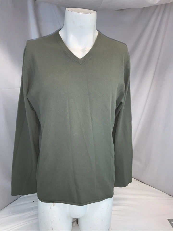 Suéter Armani Exchange XL Hombre Verde Oliva Cuello en V Poli Hong Kong YGI J0-394 Foto 2 de 4