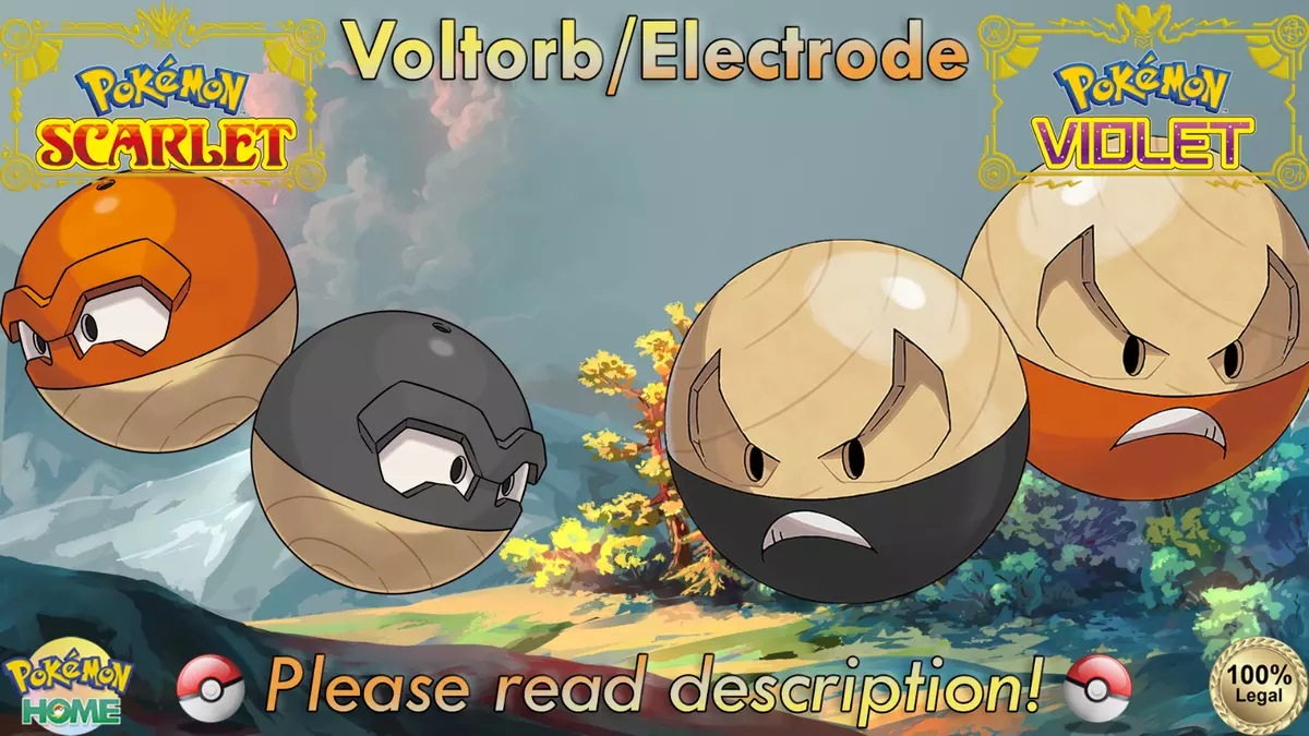 🍊Shiny/Non-shiny Voltorb/Electrode 6IV🍇Pokémon Scarlet/Violet (💯Legal)