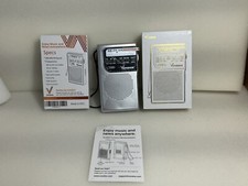 Vondior Portable Radio FM/AM 2 Band Radio 2AA Battery Operated Tested  Works