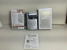 Vondior Portable Radio FM/AM 2 Band Radio 2AA Battery Operated Tested & Works