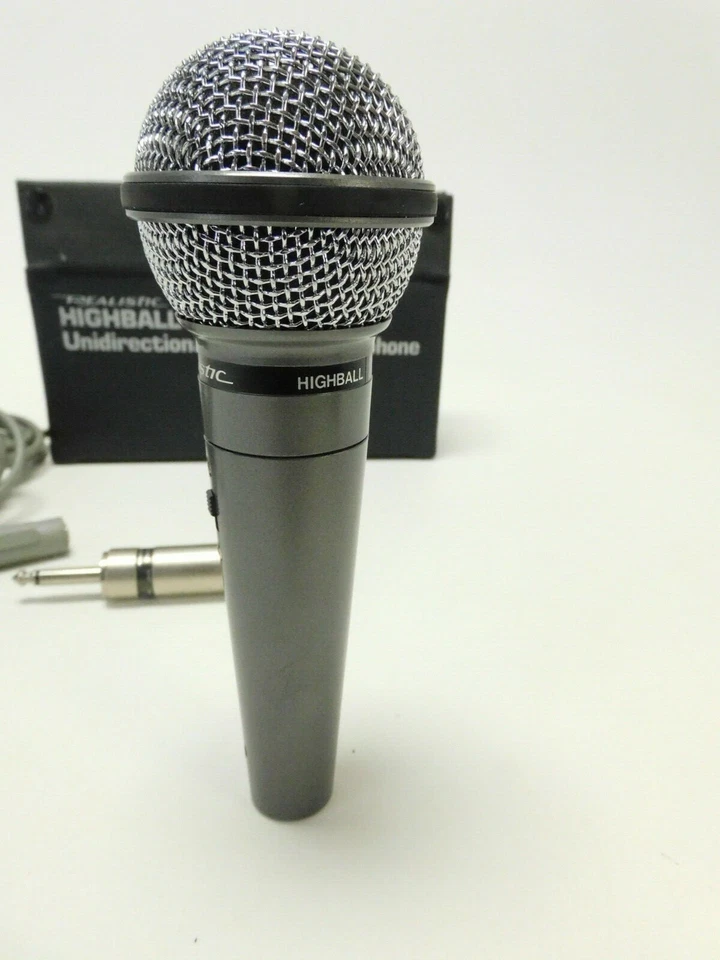 Vintage Realistic Highball Unidirectional Dynamic Microphone 33-984A Case & Cord - Image 3 of 4