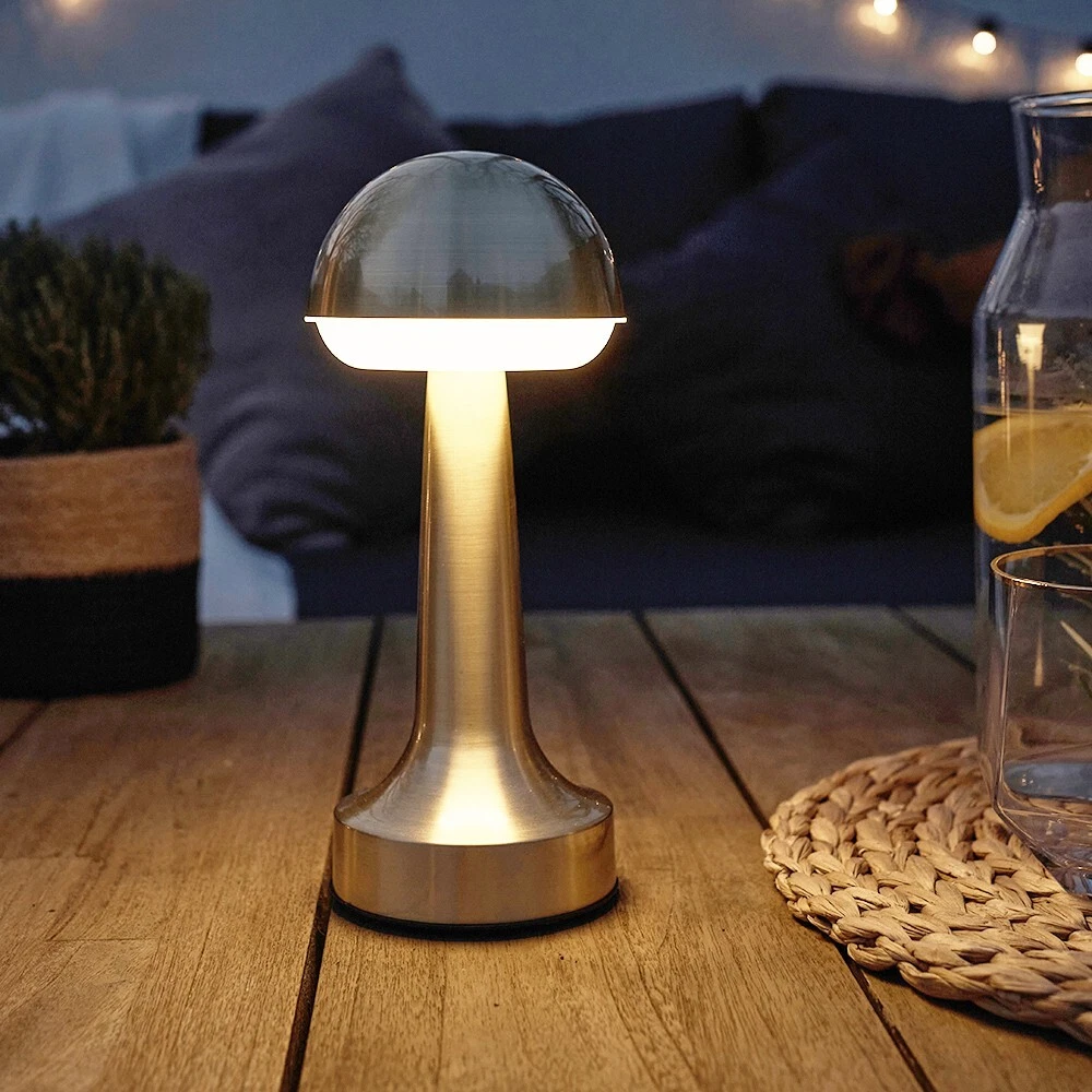 24CM LED Rechargeable Battery Operated Outdoor Touch Table Lamp Mood Light