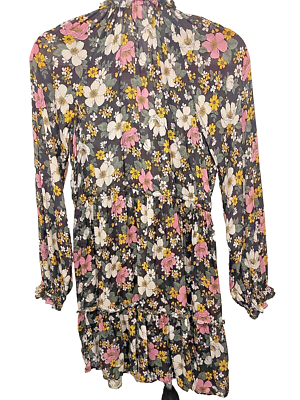 Veronica Beard Danica Floral Tunic Mini Dress Printed Tiered XS