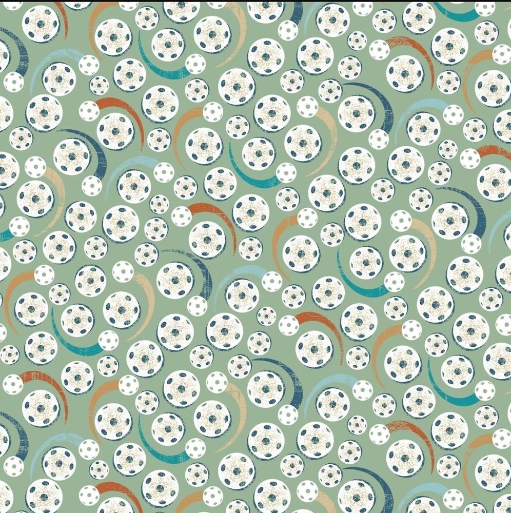 Pickleball Champ•Tossed Pickleballs Fabric! 1 yd BTY•Cotton•Lt Green•Fast Ship! Pickleball Champ•Tossed Pickleballs Fabric! 1 yd BTY•Cotton•Lt Green•Fast Ship!