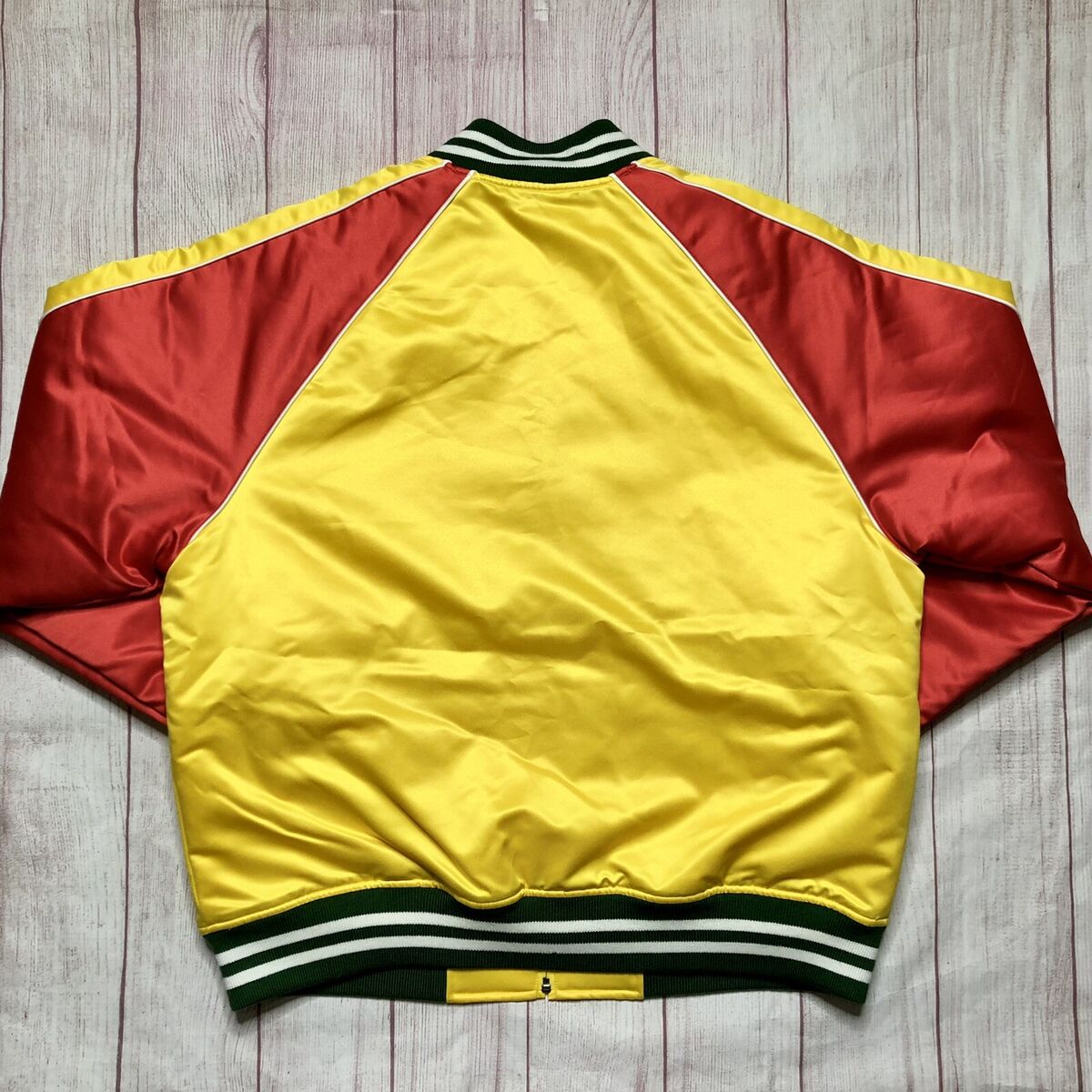 Supreme X Mitchell And Ness Sequin Logo Varsity Jacket Gold Supreme X Mitchell And Ness Sequin Logo Varsity Jacket Gold