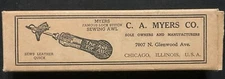 Vintage C A Myers Combination Leather Sewing Awl Original Box & Instructions