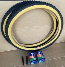 26 x 2.10 Gum Wall Mountain Bicycle Knobby Tires Inner Tubes Bundle MTB Bike