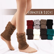 Lady Cuffed Crochet Boot Cuffs Socks Knit Toppers Elastic Leg Ankle Warmers Warm