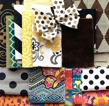 Junk Journal Scrapbooking Fabric Kit, 24 Pieces Fabric Scraps