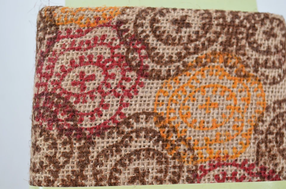 FABRIC PALETTE  Burlap / Toile de Jute 36" x 44" Multi Floral - Image 4 of 4