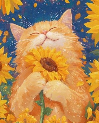 Paint by Number for Adults Beginners, Cat Easy Paint by Numbers Kits on Canva...