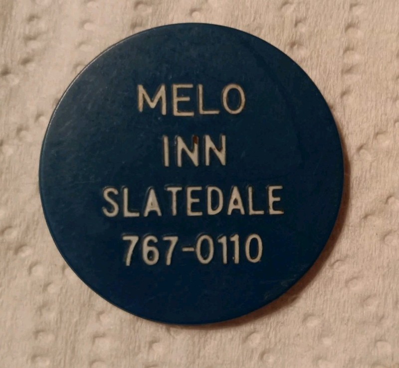 RARE UNLISTED MELO INN SLATEDALE PA GOOD FOR ONE DRINK TRADE TOKEN GFT