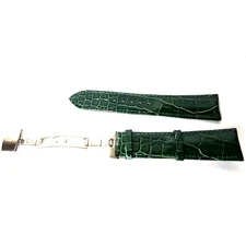 Lucien Piccard Watch Strap Band Green Leather 24mm
