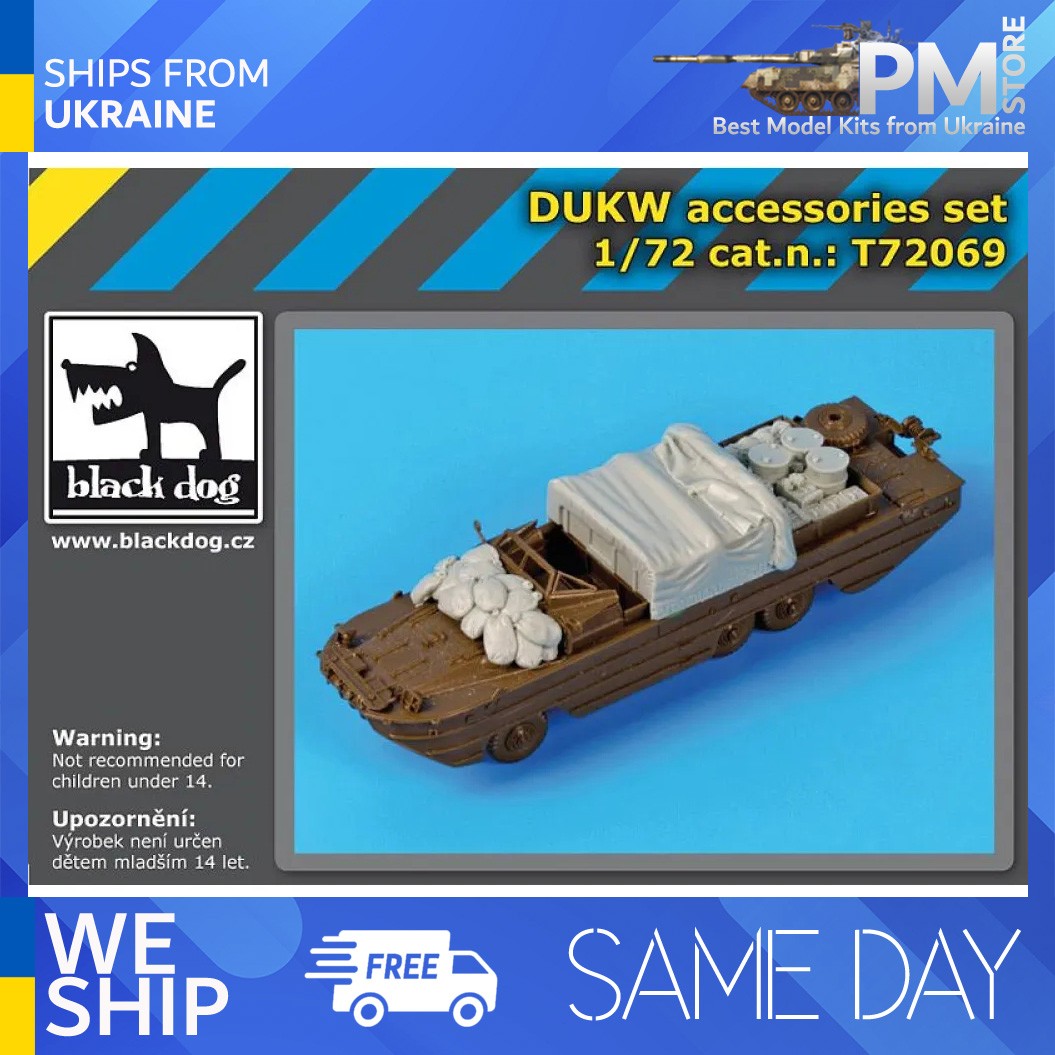 Set accessori DUKW Black Dog T72069 1/72 per Italeri