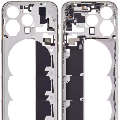 Mid-Frame Housing W/Power & Volume Button For iPhone 15 Pro (Natural Titanium)