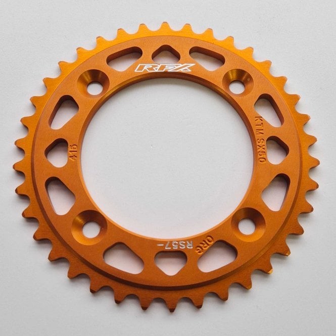 RFX Pro Series Elite REAR 43T Sprocket - 415 Pitch - KTM SX50 14-26 (Orange)