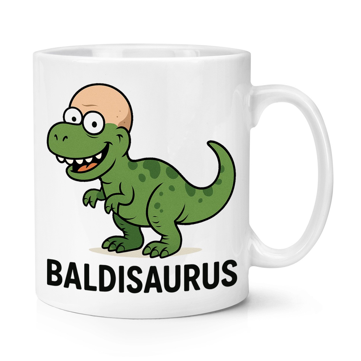Baldisaurus Bald Dinosaur 10oz Mug Cup Baldi Grandad Dad Old Joke Funny Birthday