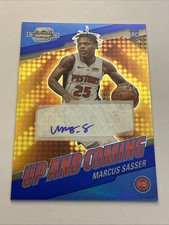 2023-24 Contenders Optic Marcus Sasser Up and Coming Blue Prizm Auto RC #36/75