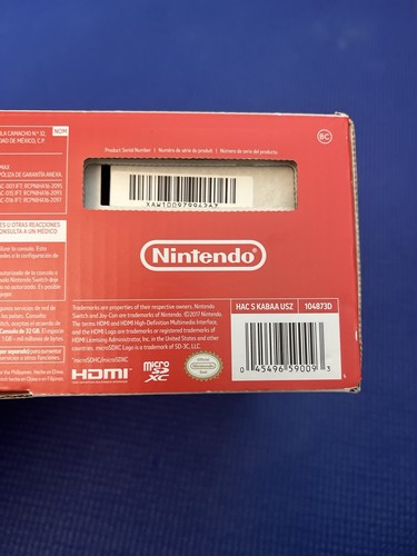Nintendo Switch with Neon Blue and Neon Red Joy-Con (HAC-001) W/ Original Box - Picture 7 of 10