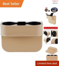 Universal Car Seat Gap Organizer with Cup Holders Phone Mug and Wallet Storage