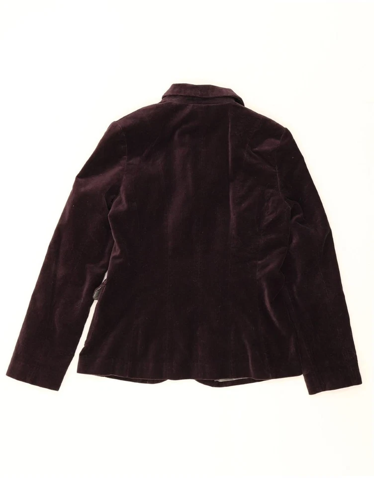 Chaqueta Blazer EDDIE BAUER Mujer Terciopelo 3 Botones EE. UU. 6 Mediana Púrpura Algodón BS09 Foto 2 de 3