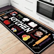 Non Slip Kitchen Floor Mat Runner Rug Washable Anti Skid Carpet Home Decor