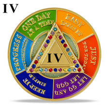 4 Year Sobriety Coin Alcoholic Anonymous Recovery Chips Medallion Sobriety Gifts